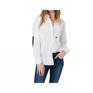 NEW KERRI ROSENTHAL mia core classic shirt in white